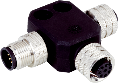 Picture of Jagur - sisse pistik M12 5-pin, välja pesa 1x M12 5-pin, 1x M12 8-pin , A-coded, SICK