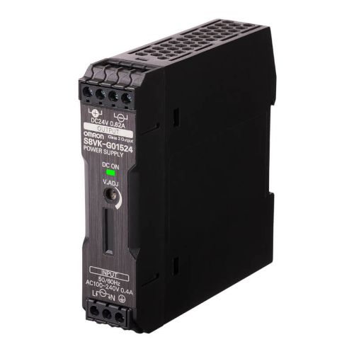 Picture of Toiteplokk S8VK-G, 24VDC 0.65A 15W, 100-240VAC/90-350VDC, Omron 