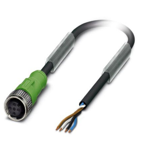Picture of Andurikaabel PUR + pesa otse, A-coded, ( 5m + M12 4-pin ), Phoenix 
