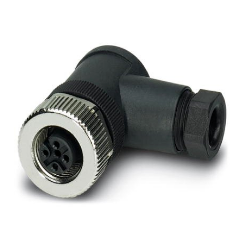 Picture of Anduripesa M12 4-pin, 90°, A-coded, kruviklemm, kaablile 4...6mm, Pg7, Phoenix 