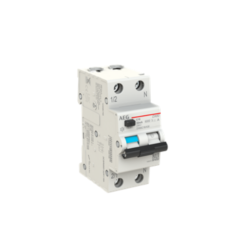 Picture of Kombikaitselüliti (RCBO) DX60, 1P+N, 16A, C, 30mA, A, 2mod, AEG 