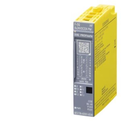 Picture of SIMATIC DP, electronic module ET 200SP, F-DQ 4x24 V DC/2 A HF, 15 mm width, Siemens