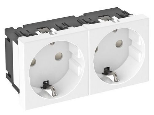 Picture of Pistikupesa 2-ne 0°, STD-D0, polaarvalge, Rapid 45 karbikule, OBO 