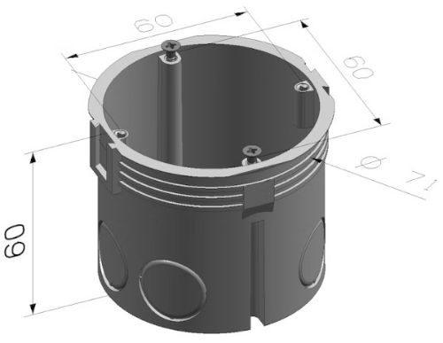 Picture of Seadmetoos kiviseina, EKK 10 D71mm H60mm, liidetav 