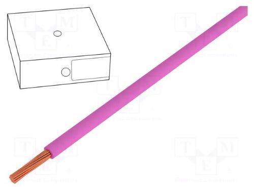 Picture of Juhe H07Z-K 6mm2 roosa tinatatud MN-HF AWG 10 3607/H07Z-K 100, Cablex