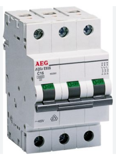 Picture of Moodulkaitselüliti E90S, 3P, 6A, B, 10kA, AEG 