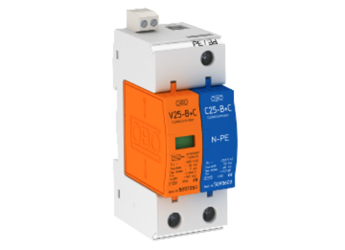 Picture of Kombipiirik V25(tüüp 1+2), 1P+NPE, signaalkontaktiga, 280V, OBO vana tüüp 