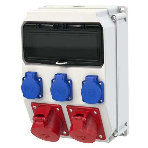 Picture of Vooluvõtukeskus 1x5P32A, 1x5P16A, 3x230V, kaitseautomaatidega ja rikkevool IP44, PCE 