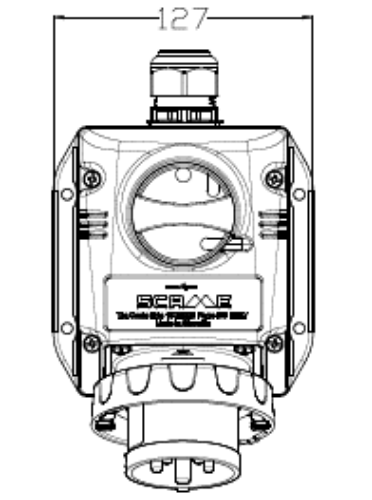 Picture of Seinapistik+lüliti 16A 5P 6H 400VAC IP67, CEE, interlock Omnia, SCAME 