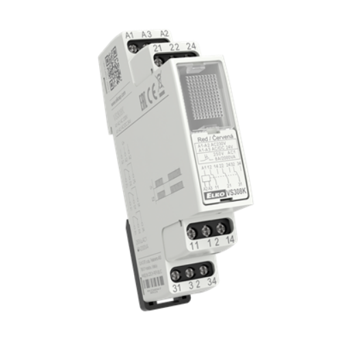 Picture of Moodulrelee VS308U, PUNANE, LED, 3CO, 8A AC-1, 12- 240VAC/DC, Elko 