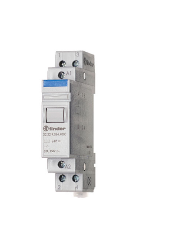 Picture of Moodulrelee 22, 2NO (AgSnO2) 20A 24VDC, Finder 