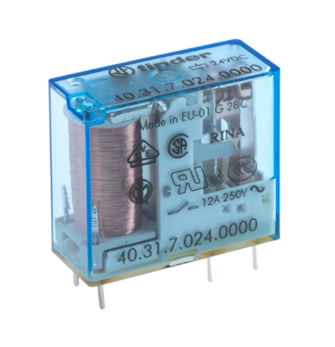 Picture of Minirelee 40.31, 1CO, 10A, 24DC (27mA), pesa 95.63, Finder 