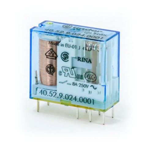 Picture of Minirelee 40.52, 2CO, 8A, 24VDC (27mA), pesa 95 seeria, Finder 