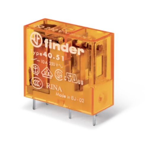 Picture of Minirelee 40.51, 1CO, 10A, 120VAC, pesa 95 seeria, Finder 