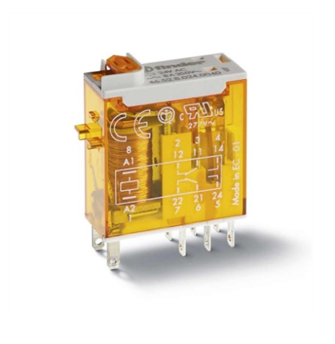 Picture of Minirelee 46.61, 1CO, 16A, 24VAC (45mA), LED+TEST+ meh.ind., pesa 97 seeria, Finder 