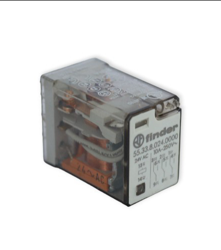 Picture of Relee 55.33, 3CO, 10A, 230AC (6mA), pesa 94.03, Finder 