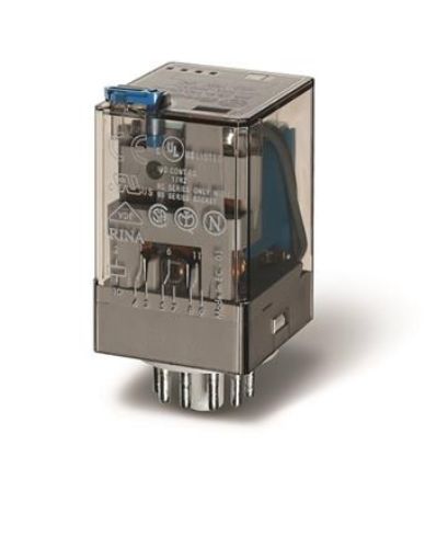 Picture of Relee 60.13, 3CO, 10A, 12VAC, TEST, 11-pinni, pesa 90, Finder 