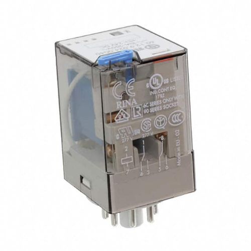 Picture of Relee 60.12, 2CO, 10A, 24VDC (53.9mA), TEST+meh.ind., pesa 90.02, Finder 