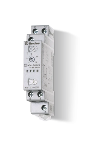 Picture of Moodulaegrelee 80.51, 6 funktsiooni, 1CO, 0.1s-24h, 24-240VAC/DC, Finder 