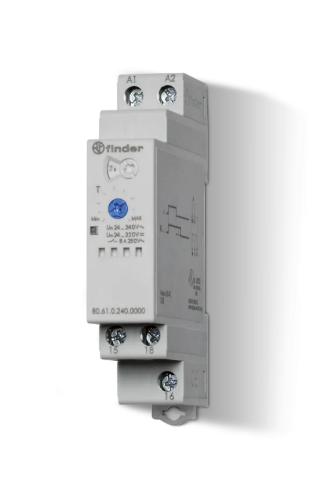 Picture of Moodulaegrelee 80.61, viide OFF (toitepingeta), 1CO,  0.05-180s, 24-230VAC/DC, Finder 