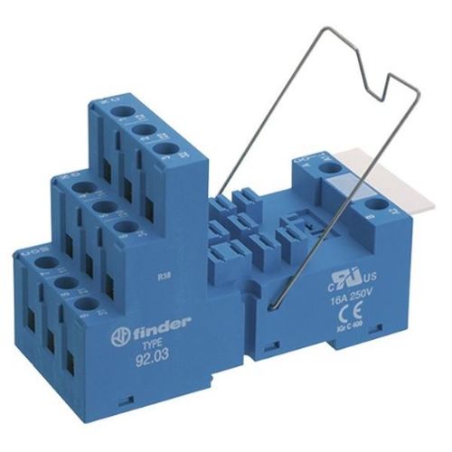 Picture of Releepesa 92.03, 2 ja 3 CO, metall.fiksaator, DIN-latile, kruviklemm, Finder 