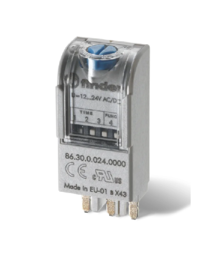 Picture of Aegrelee moodul 86.30, On-delay (0.05s-100 h), 12-24VAC/DC, pesadele 94/95/96/97, Finder 