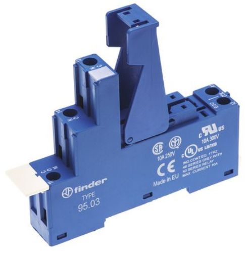 Picture of Releepesa 95.03, 1CO relee 40.31, plast.fiksaator, DIN-latile, kruviklemm, Finder 
