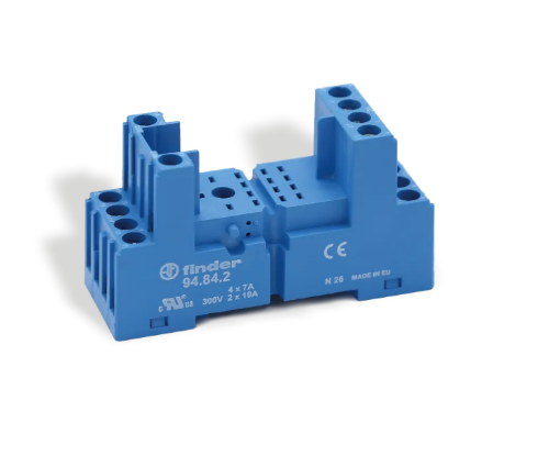 Picture of Releepesa 94.84, 4CO, metall.fiksaator, DIN-latile, kruviklemm, Finder 