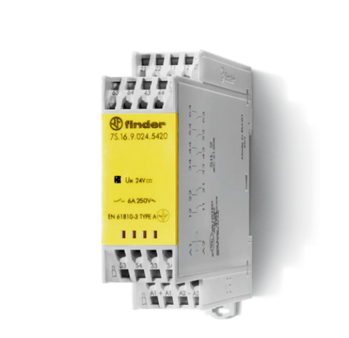 Picture of Moodulrelee 7S, 4NO+2NC (AgSnO2) 6A 24VDC, Finder 