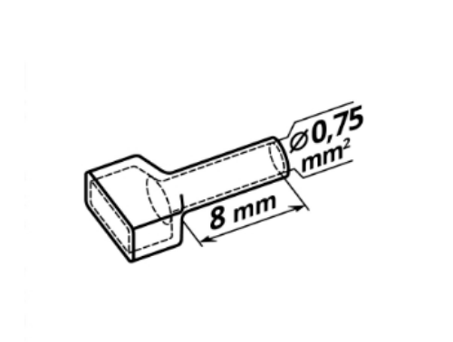 Picture of Cu-otsahülss 2x0.75-8 kraega hall (100tk pakis), Vexen