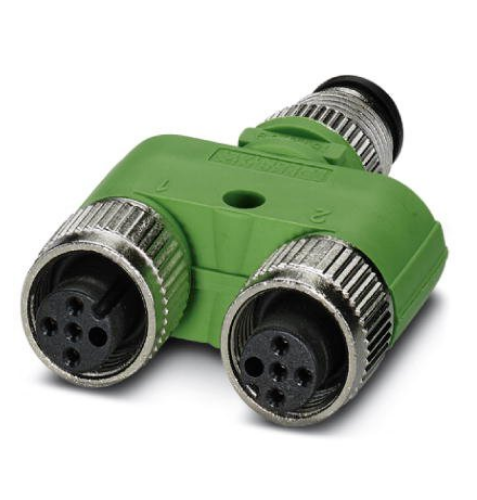 Picture of Jagur - sisse pistik M12 5-pin, välja pesa 2 x M12 5-pin, A-coded, Phoenix 