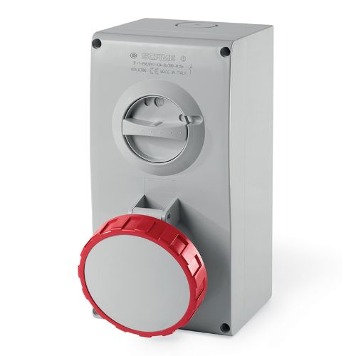 Picture of Seinapesa+lüliti 63A 5P 6H 400VAC IP67, CEE, interlock Omnia, SCAME 