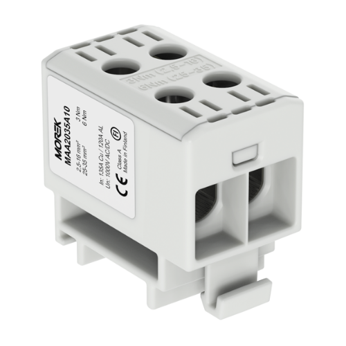 Picture of Hargnemisklemm OTL35-2, hall, 2xAl/Cu 2,5-35mm², 1000V, Morek 