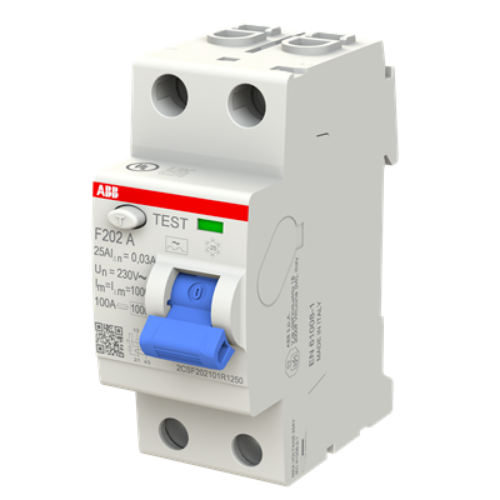 Изображение Rikkevoolukaitse F200 2P, 25A, 30mA, A, ABB 