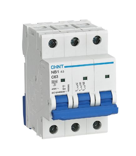 Изображение Moodulkaitselüliti NB1, 3P, 63A, C, 6kA, Chint