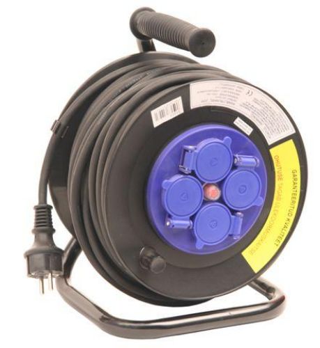 Изображение Pikendusjuhe 3G1.5mm2 25m 4-os m-ga, plast trummel H07RN-F IP44 + termo 