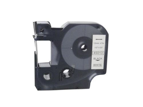 Изображение Kleepkirjalint 12mm must/valgel Dymo analoog 