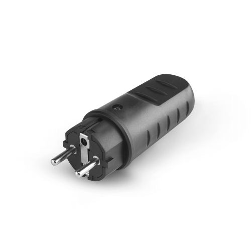 Изображение Pistik 16A 2P+E 230VAC IP44, kummist, Schuko, SCAME 