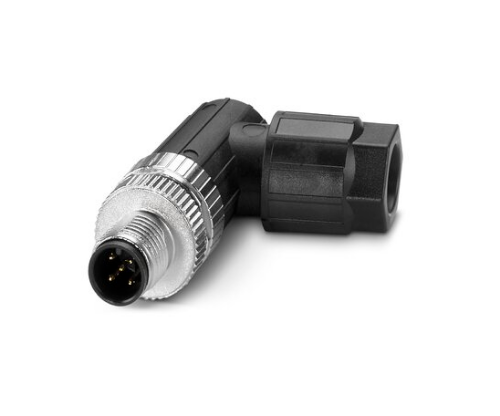 Изображение Anduripistik, M12 5-pin, 90°, A-coded, Push-in klemm, kaablile 4...8mm, Phoenix 