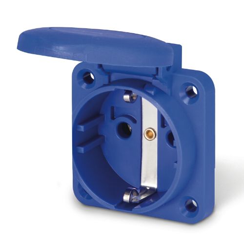 Изображение Kilbipesa SCHUKO 16A 2P+E 250V IP54 60x50mm sinine (flants 38x38mm) kruvid all, SCAME 