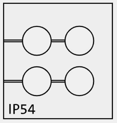 Изображение Poolitatav läbiviik kummist 4x5mm kaablile IP54 hall ICOTEK 