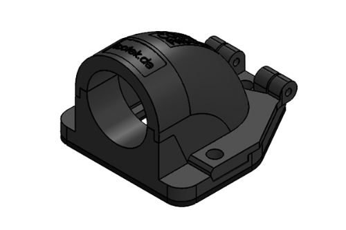 Изображение Kõrikinnitus nurga all seinale NW17 20mm kõrile IP54 must ICOTEK 