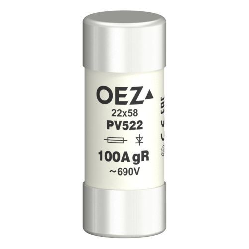 Изображение Silindriline sular 22x58 100A gR, 690VAC/250VDC, OEZ 