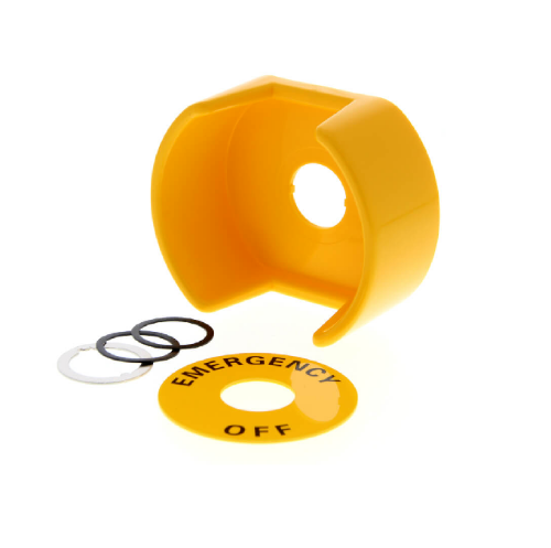 Изображение Kaitsev krae,AVARII-STOP-ile, KOLLANE, etikett Emergency OFF, Omron 