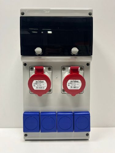 Изображение Vooluvõtukeskus 2x16A 5p, 4x230V 10mod. IP44, 420x215, SCAME 