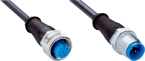 Изображение Andurikaabel PUR + pesa otse + pistik otse, A-coded, ( 0.6m + M12 5-pin ), SICK 