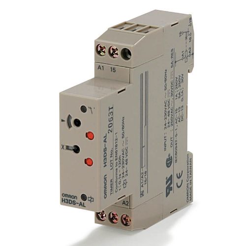 Picture of Moodulaegrelee H3DS, viide-ON, 1CO, 0.1s-10h, 24-48VDC, 24-230VAC, Omron 
