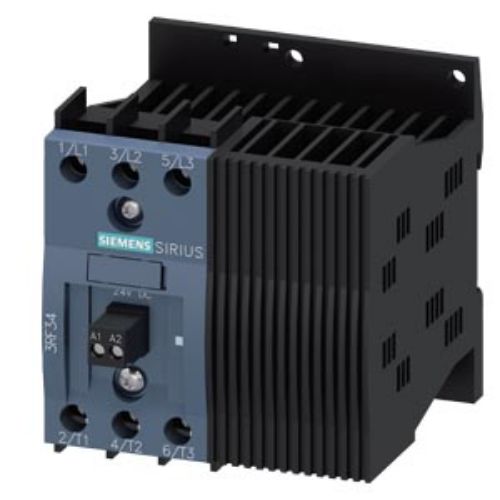 Изображение Pooljuhtkontaktor 3P, 5.5kW/400V, 12A( 40 C ), Uc110-230, Ue48-480V, mootor, 2 faasi kontro, Siemens