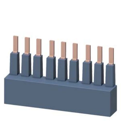 Изображение Accessory for SIRIUS 3RM1 3-phase busbar for 3 motor starters Modular spacing 22.5 mm Screw, Siemens