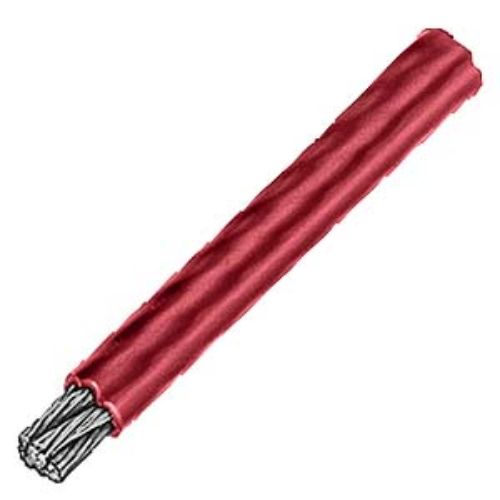 Picture of Steel rope 4 mm (length 10 m) With red plastic sheath 